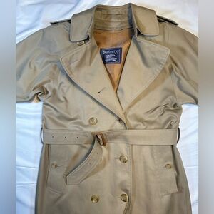 Burberry London Classic Long Trench Coat Beige + Wool Lined